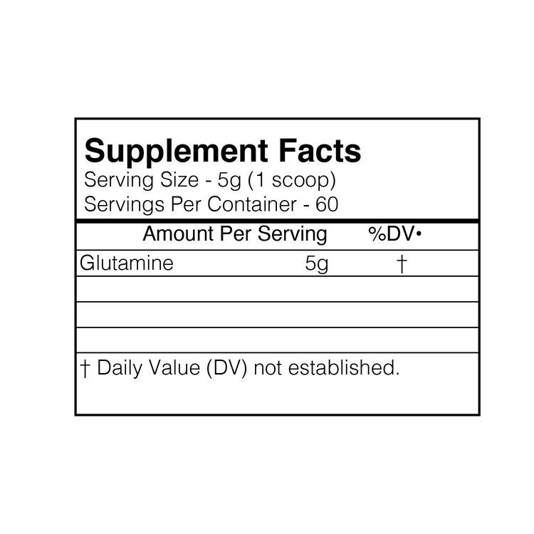 Blackmarket: Raw L-Glutamine | 300g - Supplement Shop