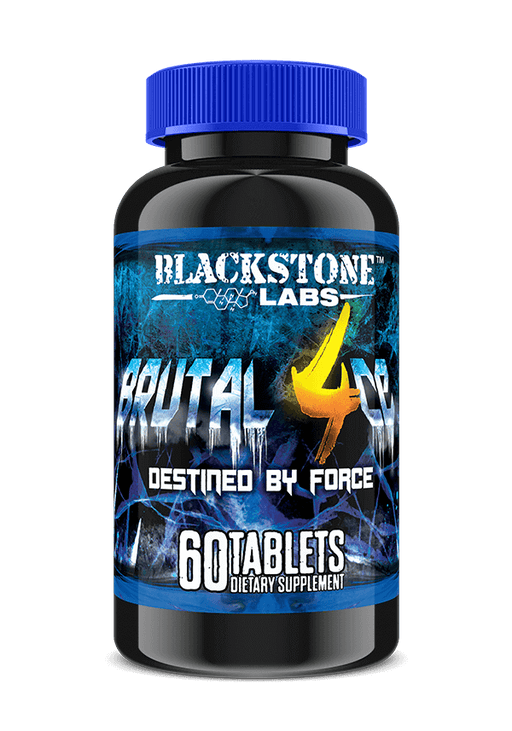 Black and Blue bottle of Blackstone Labs Brutal 4ce - Supplement Shop.