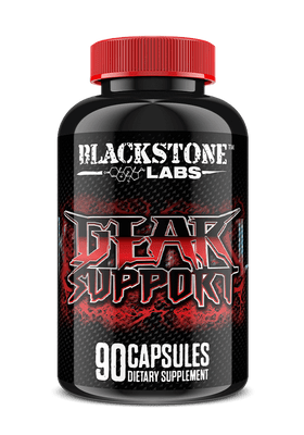 Red and Black bottle Blackstone Labs Gear Support - Supplement Shop.
