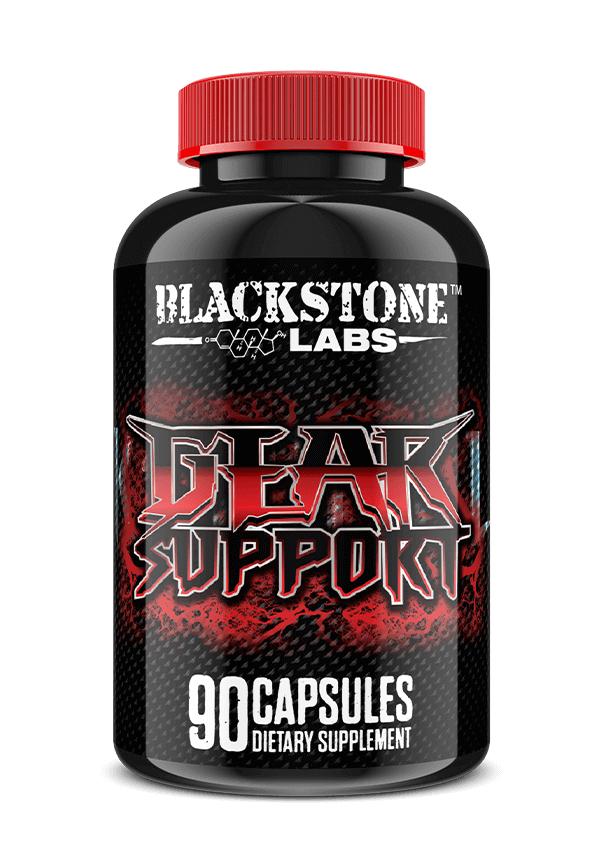 Red and Black bottle Blackstone Labs Gear Support - Supplement Shop.