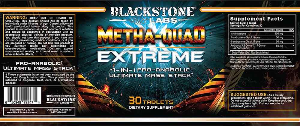 Blackstone Labs Metha-Quad Extreme – 4-in-1 Prohormone Mass Stack