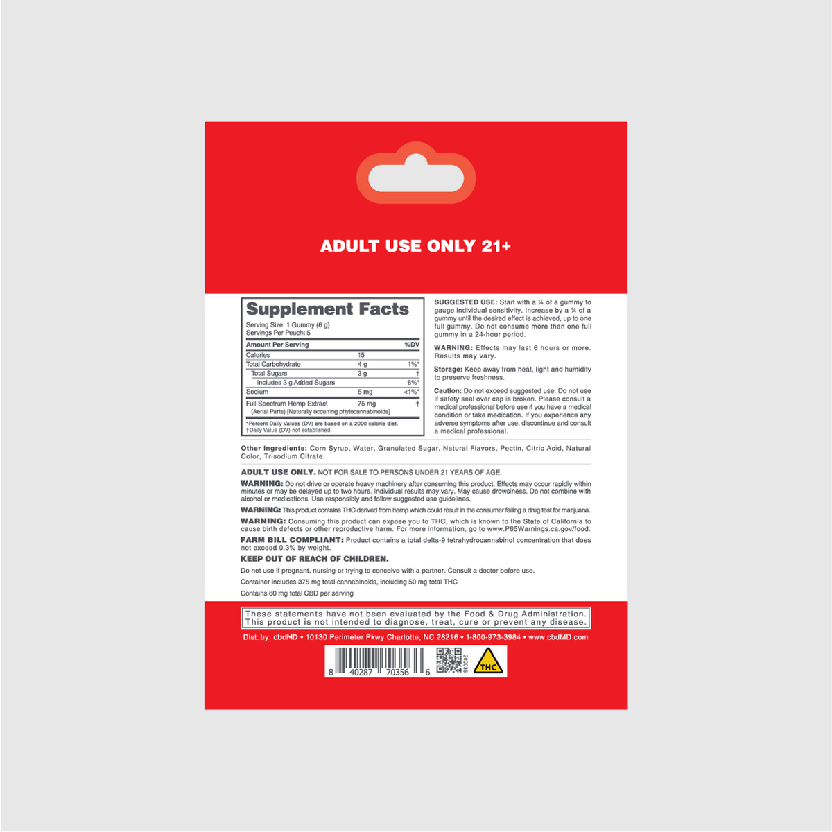 DELTA-9-THC Gummy:cbdMD - Supplement Shop