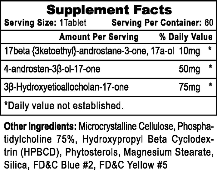 Supplement Facts Label of Halotestin | Strength Gains | Hi-Tech Pharmaceuticals - Supplement Shop