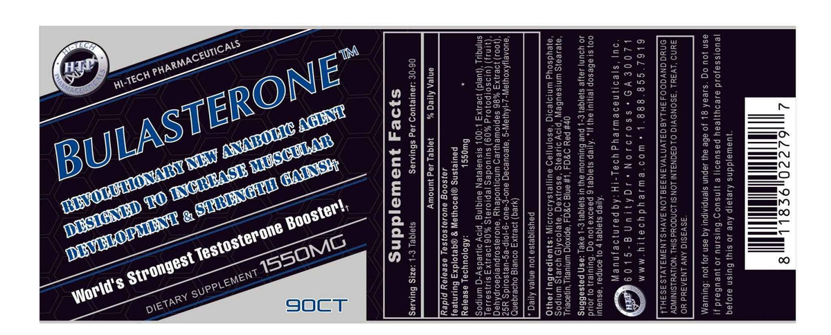 Hi-Tech Pharmaceuticals - BULASTERONE - 180 Tablets