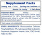 Supplement facts label for Hi-Tech Pharmaceuticals Turkesterone 650, detailing the proprietary blend of Uzbekistan Ajuga turkestanica extract and other ingredients.