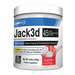 Flavors variety of Jack3d pre-workout including raspberry, strawberry, and vanilla