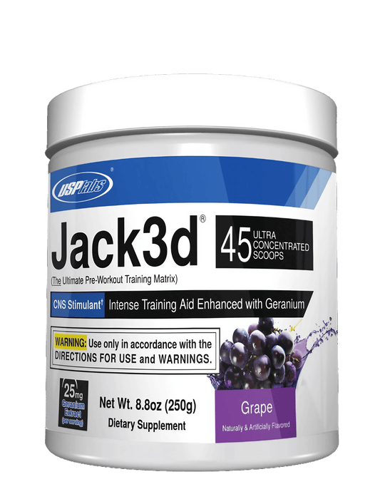 Jack3d pre-workout supplement with grapefruit flavor, 45 servings size
