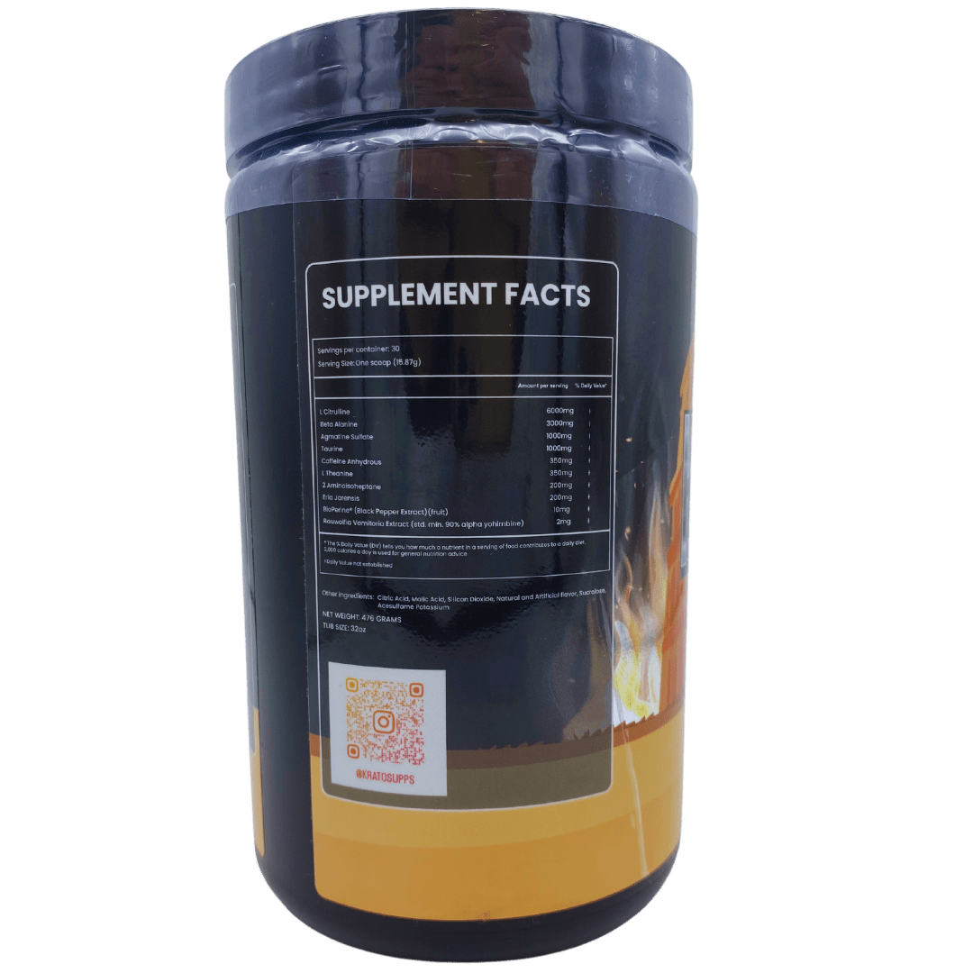 Krato Supps: Cerberus Pre Workout | 30 Servings - Supplement Shop