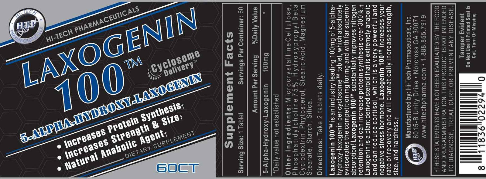 Hi-Tech Pharmaceuticals - Laxogenin 100