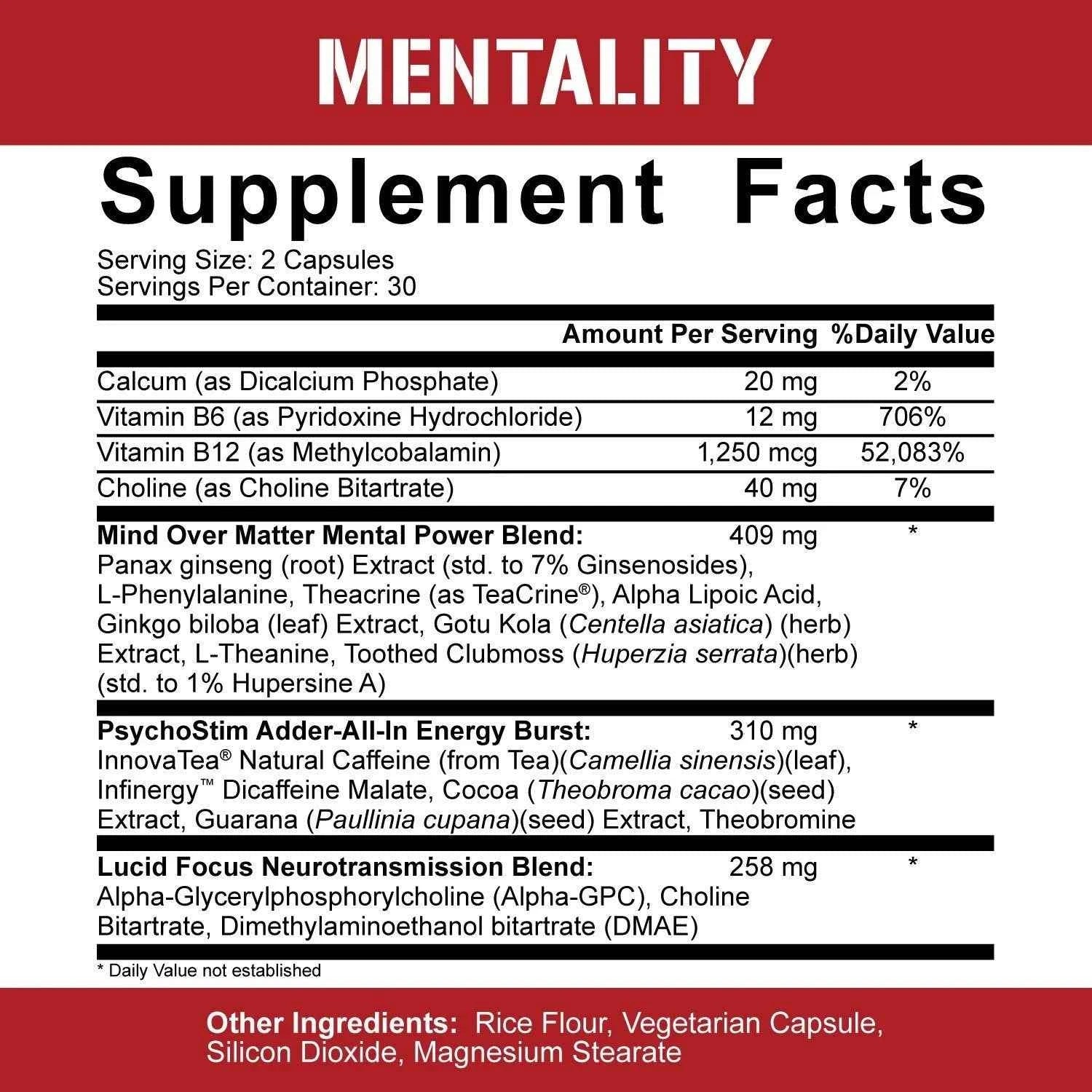 Mentality - Your Ultimate Nootropic Solution by 5% Nutrition!