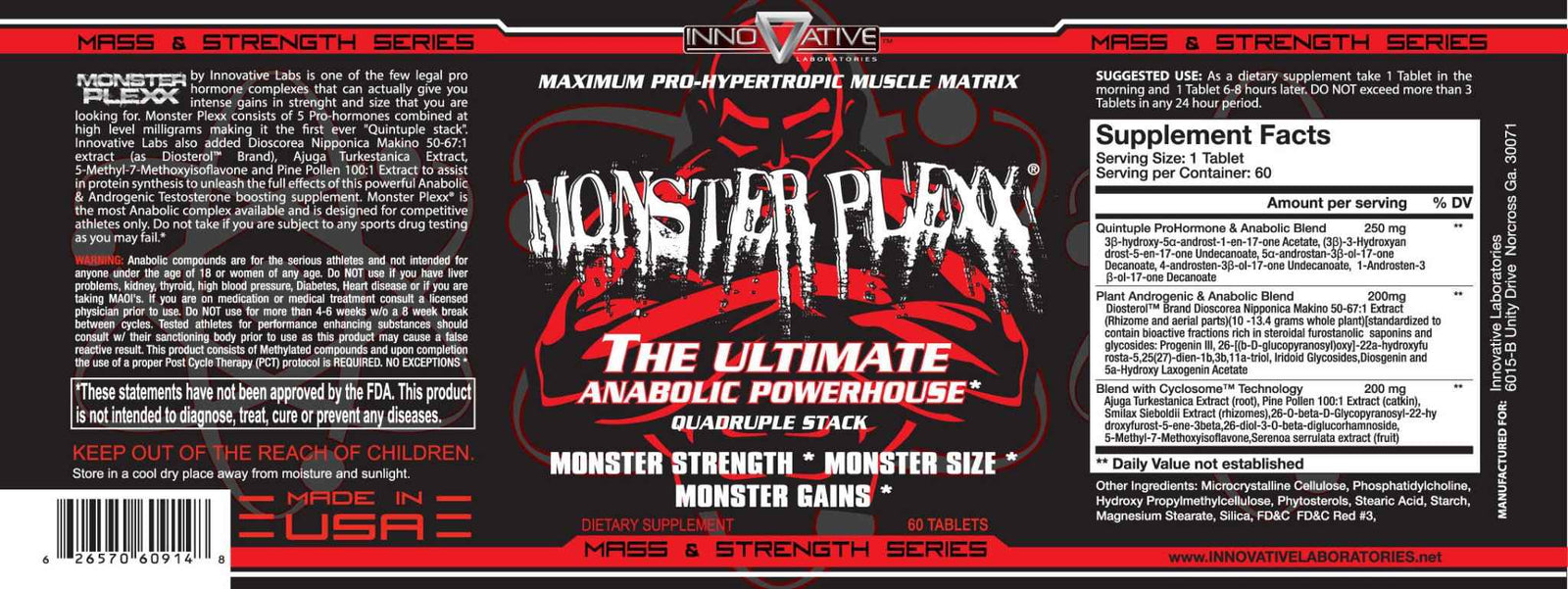 Innovative Labs - Monster Plexx - 60 Tablets
