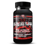 Monster Plexx dietary supplement bottle by Innovative Laboratories, labeled as the ultimate anabolic powerhouse with benefits for strength, size, and gains
