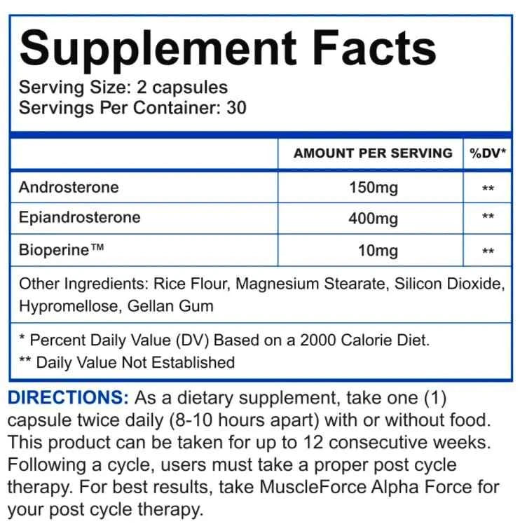 Muscle Force: EPI-Mass | Muscle Mass Prohormone