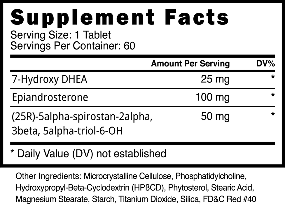 Supplement Facts label of Blackstone labs Superstrol 7 ingredients information.